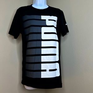 Puma black & white athletic tshirt size small
